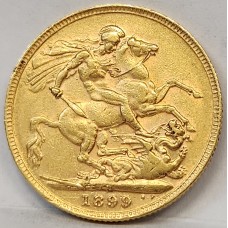 AUSTRALIA 1899 . ONE 1 SOVEREIGN . PERTH . GOLD